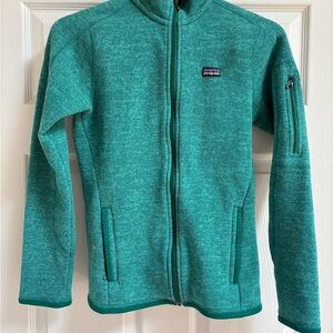 Teal Patagonia Zip-up Fleece